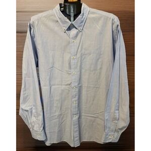 Brooks Brothers 1818 XL Men's Blue Dress Shirt  Long Sleeve Casual Career Preppy